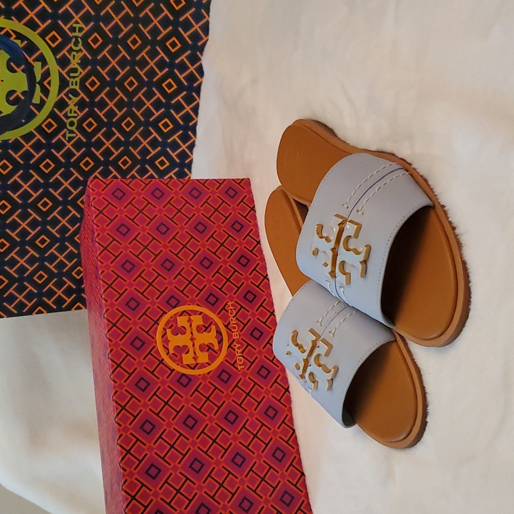 ⭐️FIRM PRICE!⭐️LAST 1! NEW WITH TAG & BOX! TORY BURCH Everly Slide Calf Leather - Picture 7 of 8